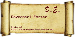 Devecseri Eszter névjegykártya